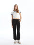 LC Waikiki Women's Elastic Waist Straight Parachute Trousers
